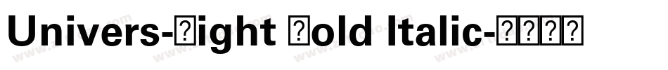 Univers-Light Bold Italic字体转换